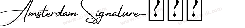 Amsterdam Signature字体转换